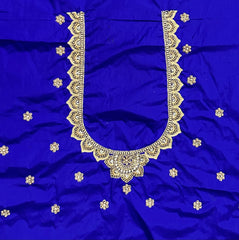 NR951IB -Ink Blue Colour Computer Maggam Work Blouse