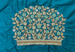 NR1320RG- Rama Green Colour Computer Maggam Work Blouse