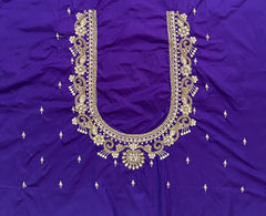 NR859V -Violet Colour Computer Maggam Work Blouse