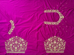 NR1249MP- Magenta Pink Colour Computer Maggam Work Blouse