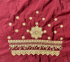 NR951DM -Dark Maroon Colour Computer Maggam Work Blouse