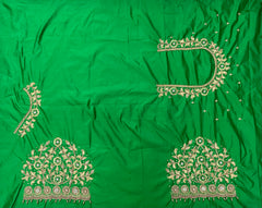 NR1296G -Green Colour Computer Maggam Work Blouse