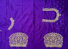 NR1320V- Violet  Colour Computer Maggam Work Blouse