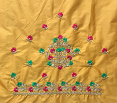 NR484Y - Yellow Colour Computer Multi Colour Work Blouse