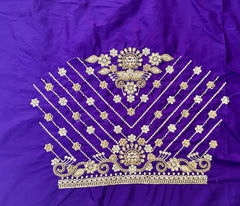NR859V -Violet Colour Computer Maggam Work Blouse