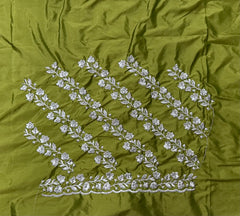 NR401MD -Mahendi Colour Computer Work Blouse