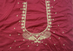 NR395M -Maroon Colour Computer Work Blouse