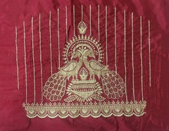 NR395M -Maroon Colour Computer Work Blouse