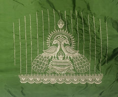 NR395MG -Mahendi Green Colour Computer Work Blouse