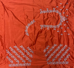 NR401OR -Orange Colour Computer Work Blouse
