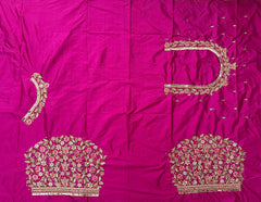 NR1320P - Pink Colour Computer Maggam Work Blouse