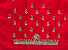 NR889MR - Mirchi Red Colour Computer Maggam Work Blouse