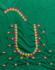 NR494G -Green Colour Computer Work Blouse