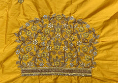 NR1320Y- Yellow Colour Computer Maggam Work Blouse