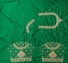NR851G -  Green Colour Computer Maggam Work Blouse