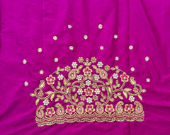 NR897MP -Magenta Pink Colour Computer Maggam Work Blouse