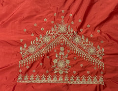 NR409OR -Orange Colour Computer Work Blouse