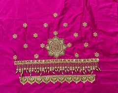 NR951P -Pink Colour Computer Maggam Work Blouse