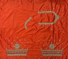 NR951OR -Orange Colour Computer Maggam Work Blouse