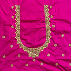 NR951P -Pink Colour Computer Maggam Work Blouse