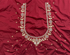 NR410M -Maroon Colour Computer Work Blouse