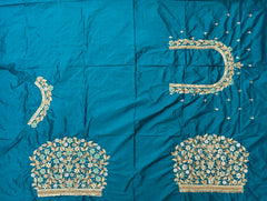 NR1320RG- Rama Green Colour Computer Maggam Work Blouse