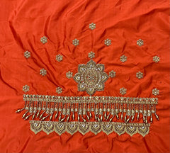 NR951OR -Orange Colour Computer Maggam Work Blouse