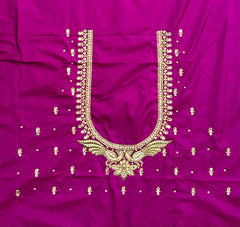 NR995MP -Mazenta Pink Colour Computer Maggam Work Blouse