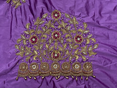 NR1296LV -Lavender Colour Computer Maggam Work Blouse