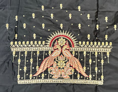 NR995BL -Black Colour Computer Maggam Work Blouse