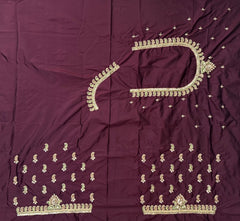 NR889CF - Coffee Colour Computer Maggam Work Blouse