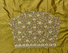 NR1300MD -Mahendi Colour Computer Maggam Work Blouse