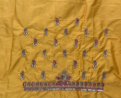 NR889Y - Yellow  Colour Computer Maggam Work Blouse
