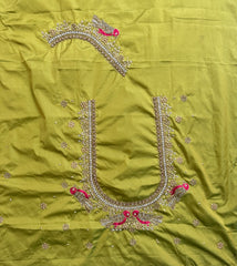 NR1059MD- Mahendi Colour Computer Maggam Work Blouse