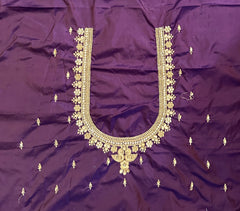 NR851WN -Wine Colour Computer Maggam Work Blouse