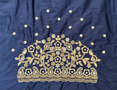 NR897NB -Navy Blue Colour Computer Maggam Work Blouse