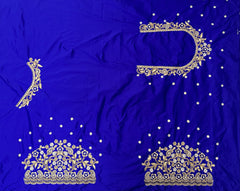 NR897IB -Ink Blue Colour Computer Maggam Work Blouse