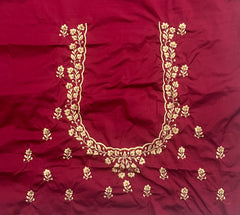 NR403M -Maroon Colour Computer Work Blouse