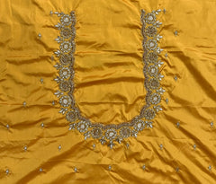NR1149Y -Yellow Colour Computer Maggam Work Blouse