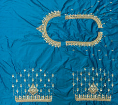 NR1050RG- Rama Green Colour Computer Maggam Work Blouse