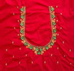 NR485TR -Tomato Red Colour Computer Multi Work Blouse