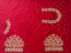 NR1296M -Maroon Colour Computer Maggam Work Blouse