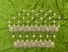 NR1149MG -Mahendi Green Colour Computer Maggam Work Blouse