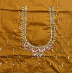 NR995MY -Mustard Yellow Colour Computer Maggam Work Blouse