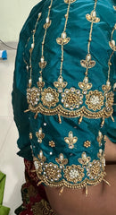 NR1149RG - Rama Green Colour Computer Maggam Work Blouse
