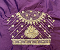 NR851WN -Wine Colour Computer Maggam Work Blouse
