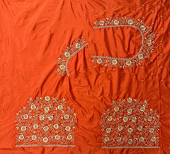 NR400OR -Orange Colour Computer Work Blouse