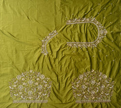 NR1249MD- Mahendi Colour Computer Maggam Work Blouse