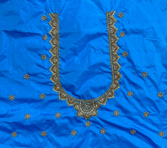 NR951SB -Sky Blue Colour Computer Maggam Work Blouse