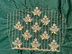 NR990BG - Bottle Green Colour Computer Maggam Work Blouse